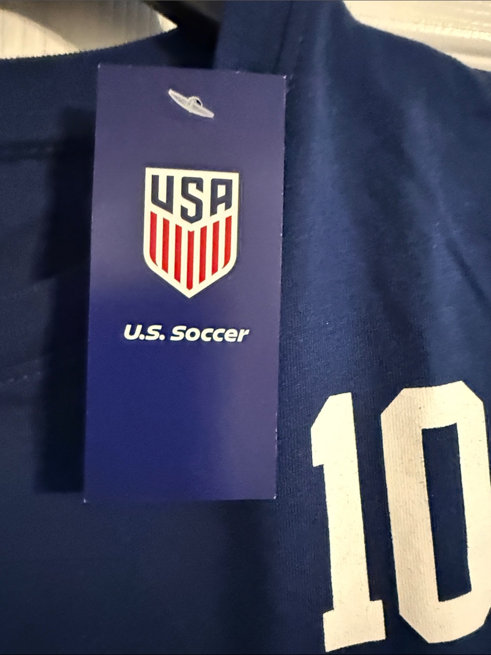 USA Crest Short Sleeve Tee for Kids - Navy L 12/14 - Picture 3 of 4